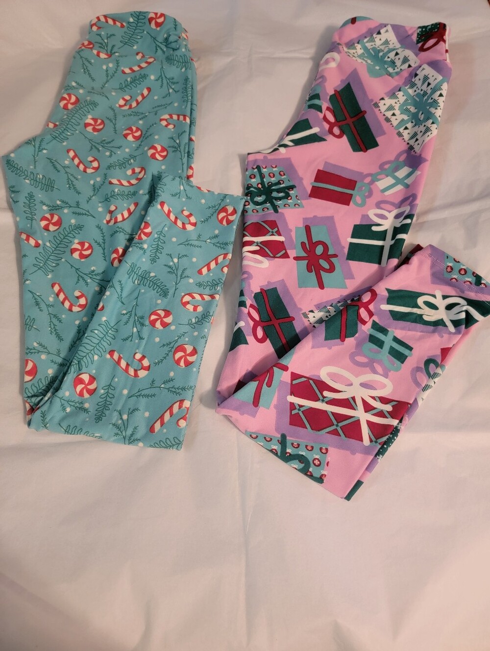 Dream Kids Pink Holiday Gift, and Candy Cane - Print Pajama Pants - Set Of 2